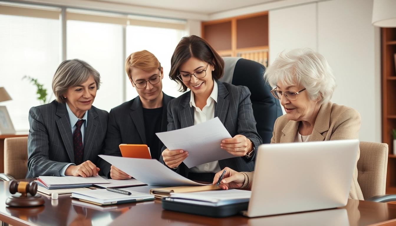 Family discussion on elder care planning